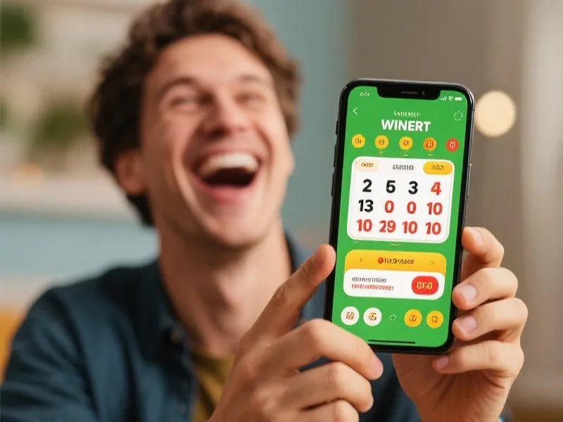 Excited viewer watching live stream